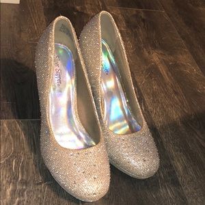 Sparkly Gold Heels